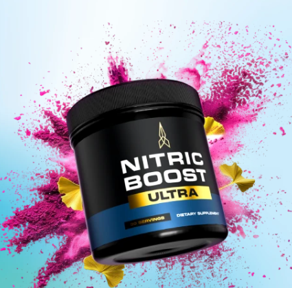 Nitric Boost Ultra supplement container shown on the seller's sales page